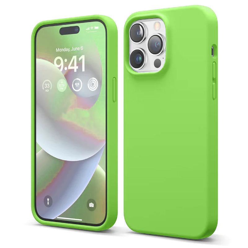 Neon Green Soft Silicone Case for iPhone 15 6.1