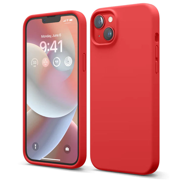 Red Soft Silicone Case for iPhone 15 6.1