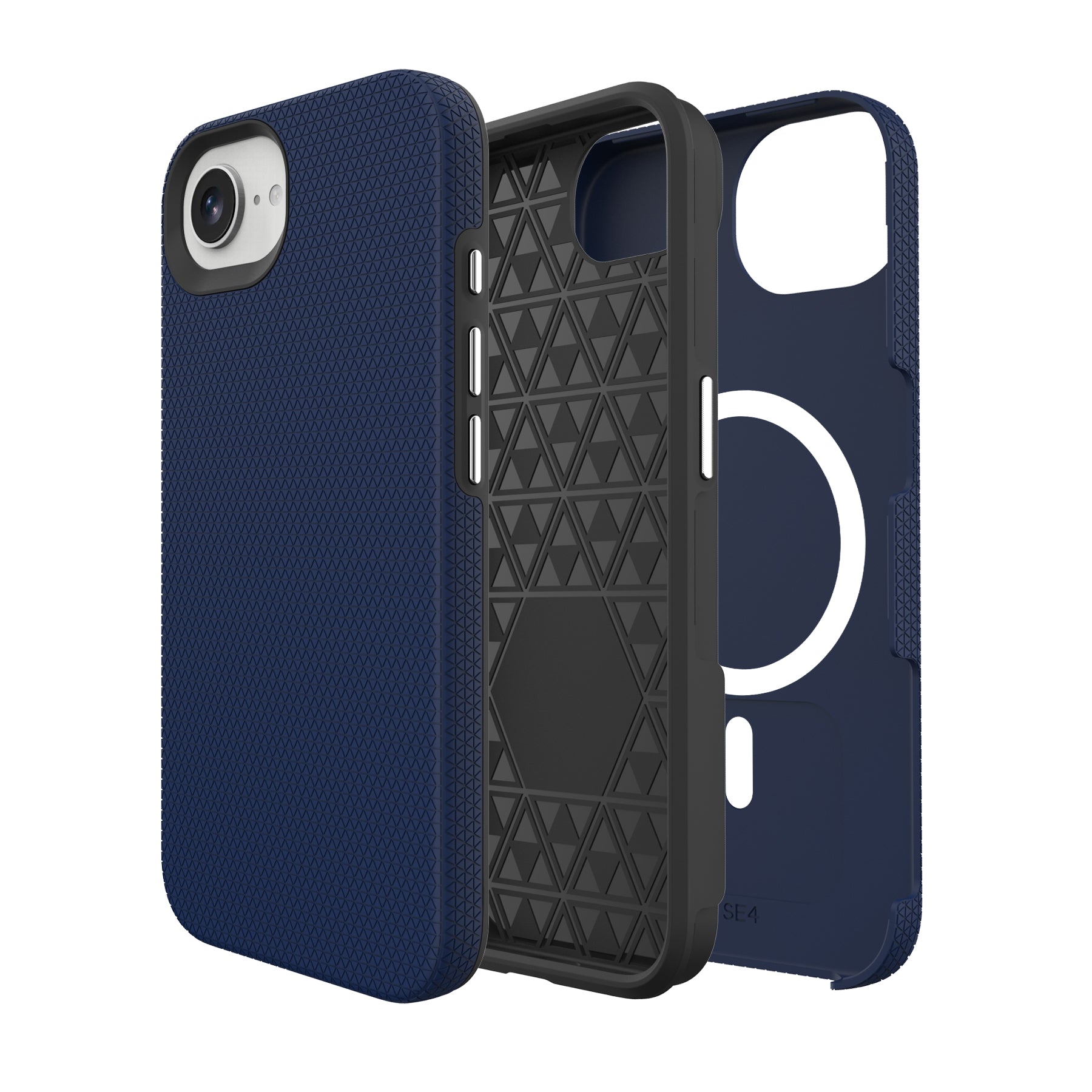 Blue Triangle Case with Magnetic Compatibility for iPhone 16e