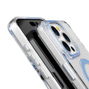 Light Blue Anti-Yellowing Hard Clear Magnetic Case for iPhone 15 Pro