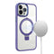 Clear Purple Frame Kickstand with Magnetic Compatibility for iPhone 16 6.1