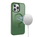 Green Smoked Kickstand with Magnetic Compatibility for iPhone 15 Pro with package