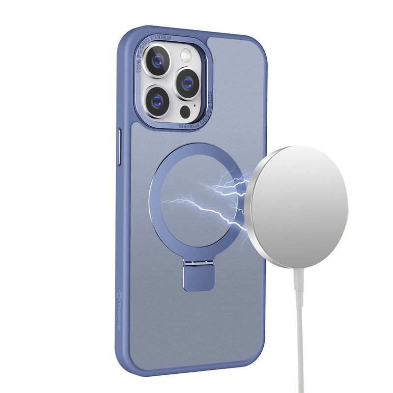 Blue Smoked Kickstand with Magnetic Compatibility for iPhone 11 with package