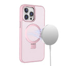 Pink Smoked Kickstand with Magnetic Compatibility in Package for iPhone 16 Pro Max