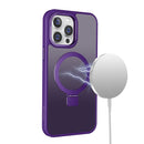 Purple Smoked Kickstand with Magnetic Compatibility in Package for iPhone 16 Pro