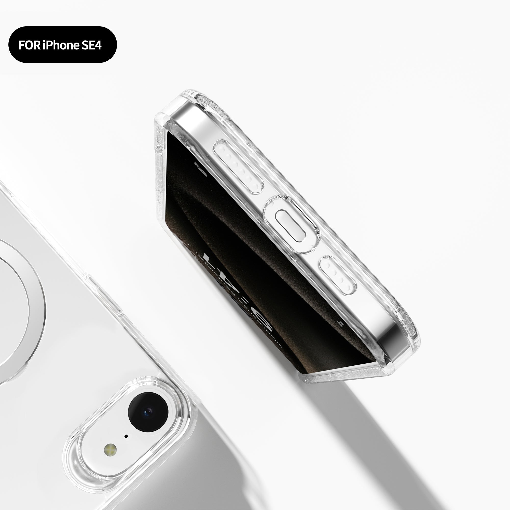 Clear Case Kickstand with Magnetic Compatibility for iPhone 16e