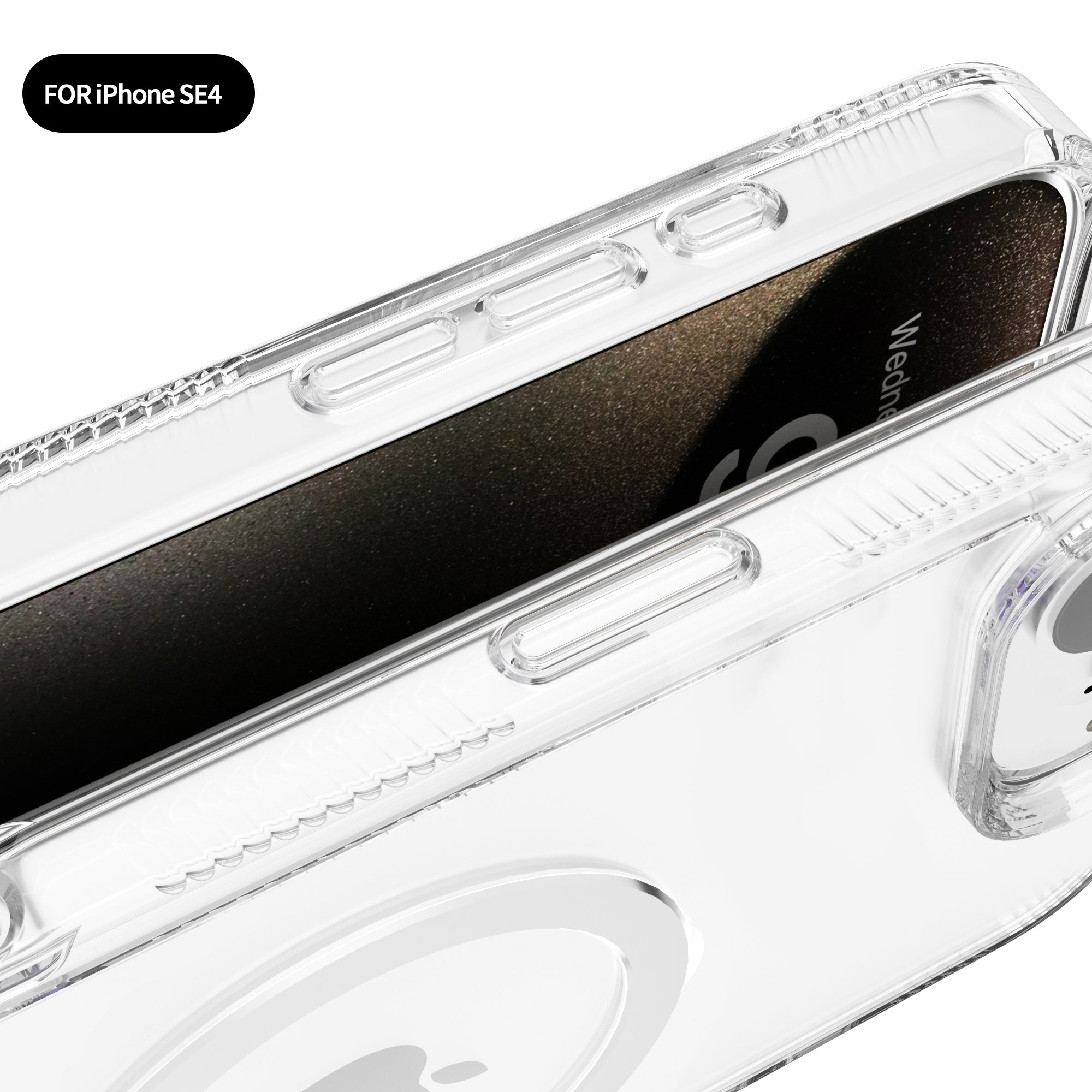 Clear Case Kickstand with Magnetic Compatibility for iPhone 16e