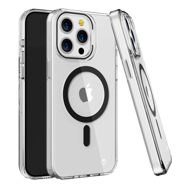 Black Pure Clear Magnetic Case in Package for iPhone 16