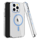 Light Blue Pure Clear Magnetic Case in Package for iPhone 16 Pro Max