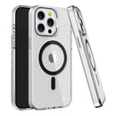 Black Pure Clear Magnetic Case in Package for iPhone 15 6.1