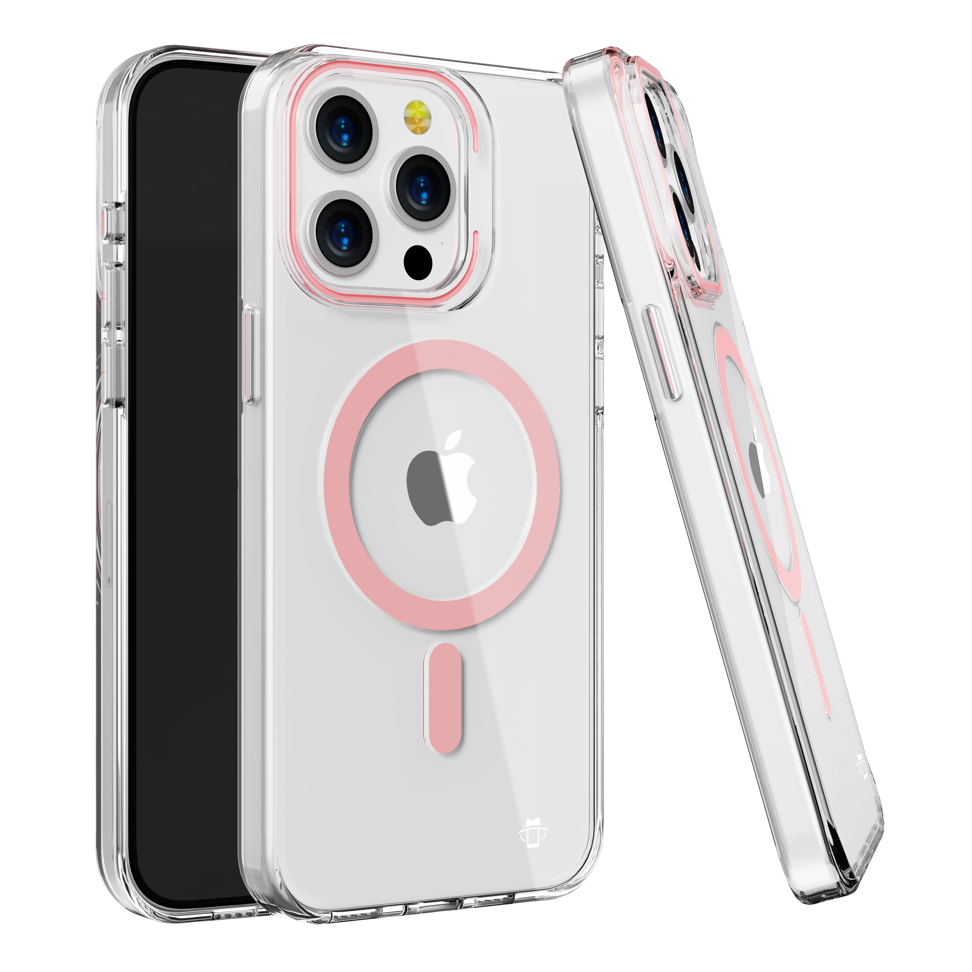 Pink Pure Clear Magnetic Case in Package for iPhone 14 Pro