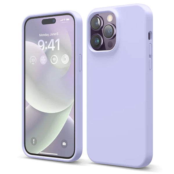 Lavender Soft Silicone Case for iPhone 15 Pro Max