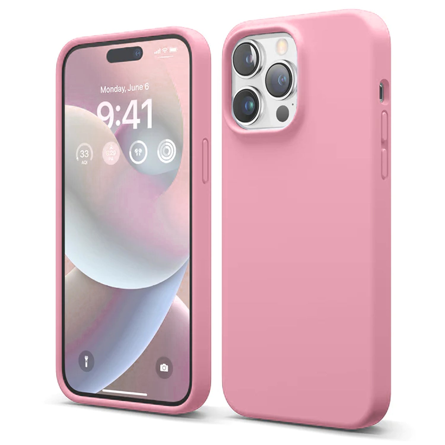 Light Pink Soft Silicone Case for iPhone 15 Pro Max