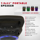 MPD661L 6 "SPEAKER 7 DIFFERENT MODES LIGHTING USB,BLUE TOOTH,SD WITH RECHARGEABLE BATTERY