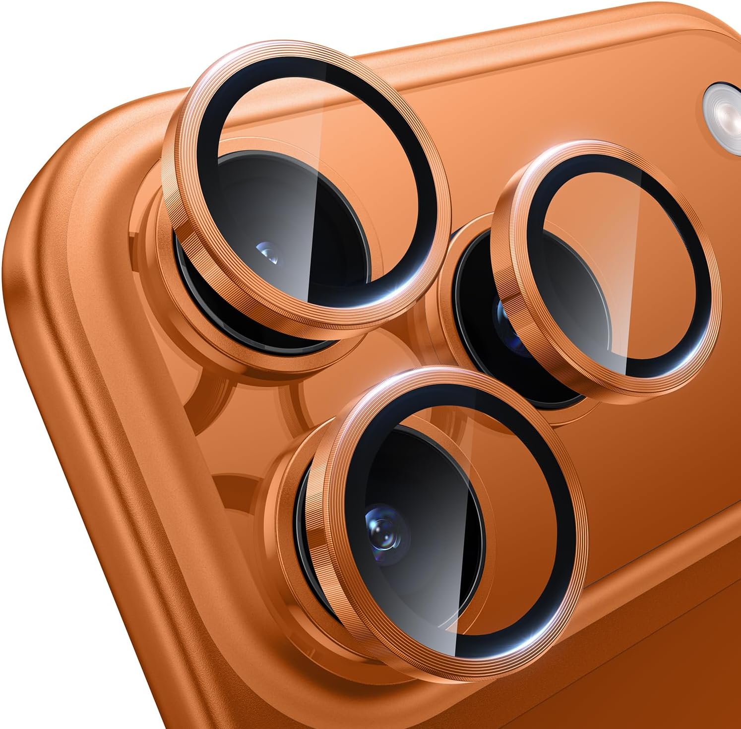 Orange Solid Camera Glass Protector for iPhone 17 Pro Max / 17 Pro / 16 Pro Max / 16 Pro / 15 Pro Max / 15 Pro