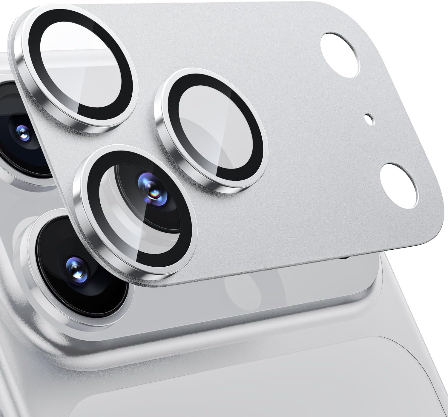 Silver Full Camera Glass Protector for iPhone 17 Pro Max