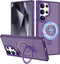Purple Smoked Kickstand with Magnetic Compatibility for Samsung Galaxy S24 Ultra