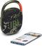 JBL Clip 4: Ultra Portable Speaker with Bluetooth, Built-in Battery, Waterproof and Dustproof Feature -10 hours of Playtime - Camo