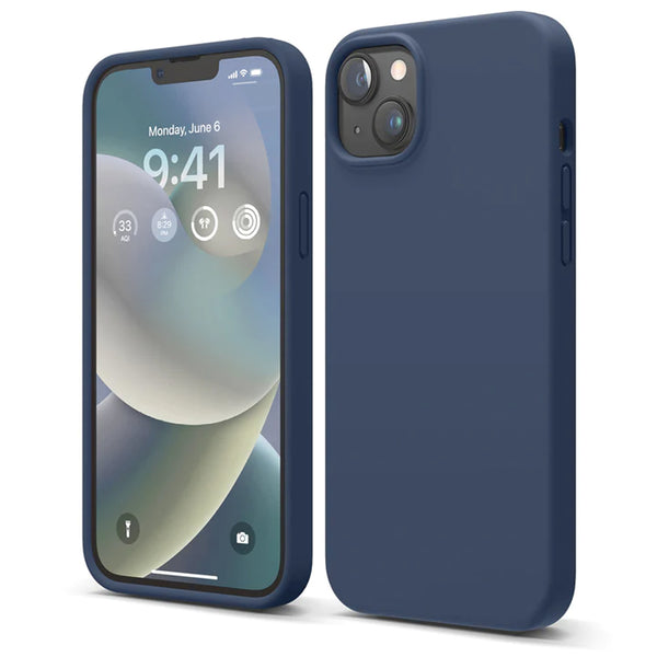 Navy Blue Soft Silicone Case for iPhone 15 6.1