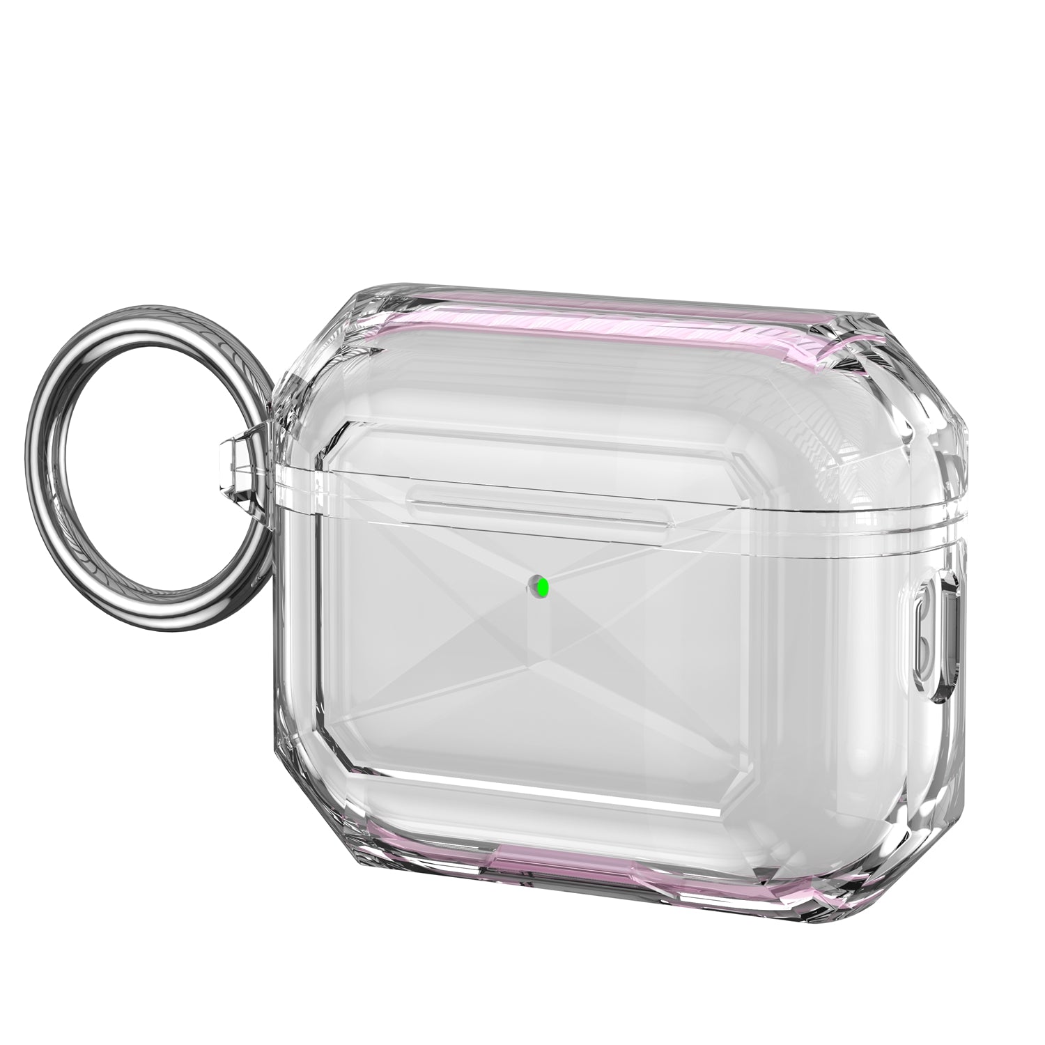 For AirPods Pro 3 Thick Transparent TPU with Colored Edge Case Cover - Hot Pink