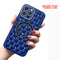 Blue Deluxe Quilted Case for iPhone 15 6.1