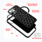 Black Deluxe Quilted Case for iPhone 15 Plus / 14 Plus