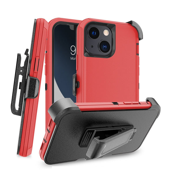 Red Heavy Duty Case for iPhone 15 Pro