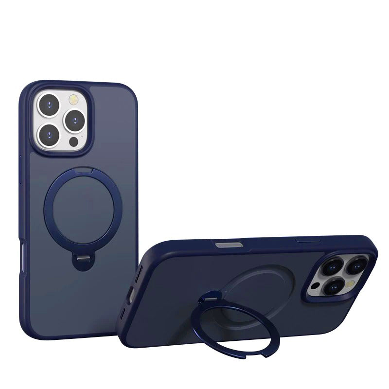 Blue Frosted with 360° Magnetic Kickstand for iPhone 15 Pro Max