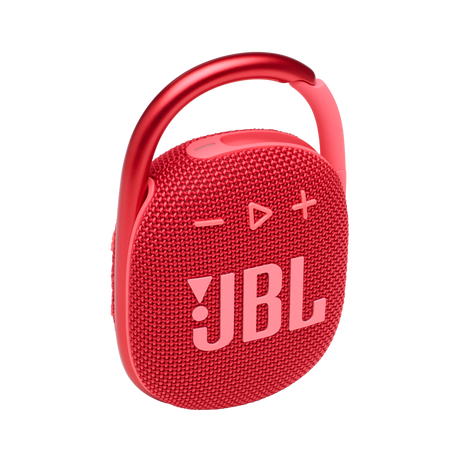 JBL Clip 4: Ultra Portable Speaker with Bluetooth, Built-in Battery, Waterproof and Dustproof Feature -10 hours of Playtime - Red