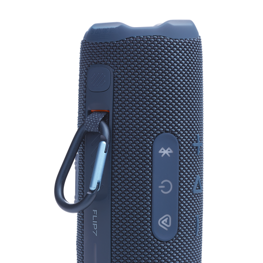 JBL Flip 7 - Portable Waterproof and Drop-Proof Speaker, Bold Pro Sound with AI Sound Boost, 16Hrs of Playtime, and PushLock System - Blue (Room)