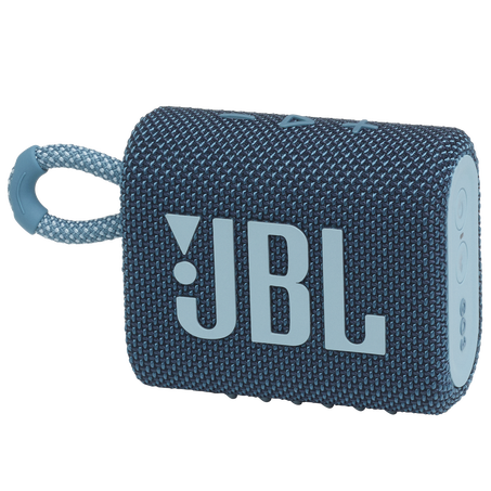 JBL Go 3: Portable Speaker with Bluetooth, Built-in Battery, Waterproof and Dustproof Feature - Blue
