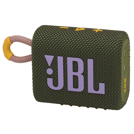 JBL Go 3: Portable Speaker with Bluetooth, Built-in Battery, Waterproof and Dustproof Feature - Green