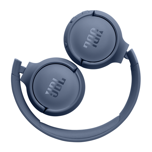 JBL Tune 520BT - Wireless On-Ear Headphones, Up to 57H Battery Life and Speed Charge, Lightweight, Comfortable and Foldable Design, Hands-Free Calls with Voice Aware - Blue