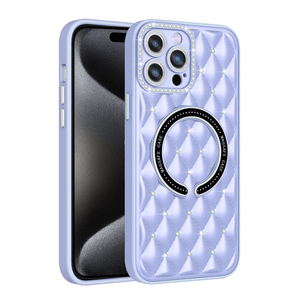 Lavander Deluxe Quilted Case for iPhone 15 Pro Max