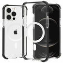 Black Magnetic Compatible TPU Bumper Ultra Clear Back Shockproof  for iPhone 16 Plus