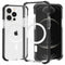 Black Magnetic Compatible TPU Bumper Ultra Clear Back Shockproof for iPhone 15 Pro