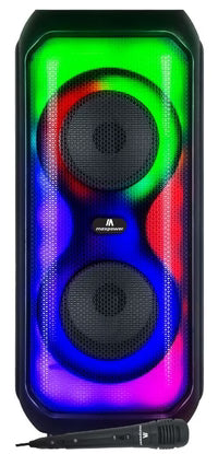 MPD426-AURA 4" X 2 woofers Bluetooth karaoke speaker with different LED light modes