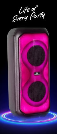 MPD426-AURA 4" X 2 woofers Bluetooth karaoke speaker with different LED light modes