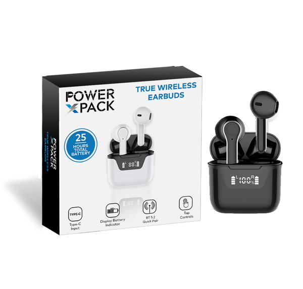 POWER X PACK True Wireless Earbuds Black