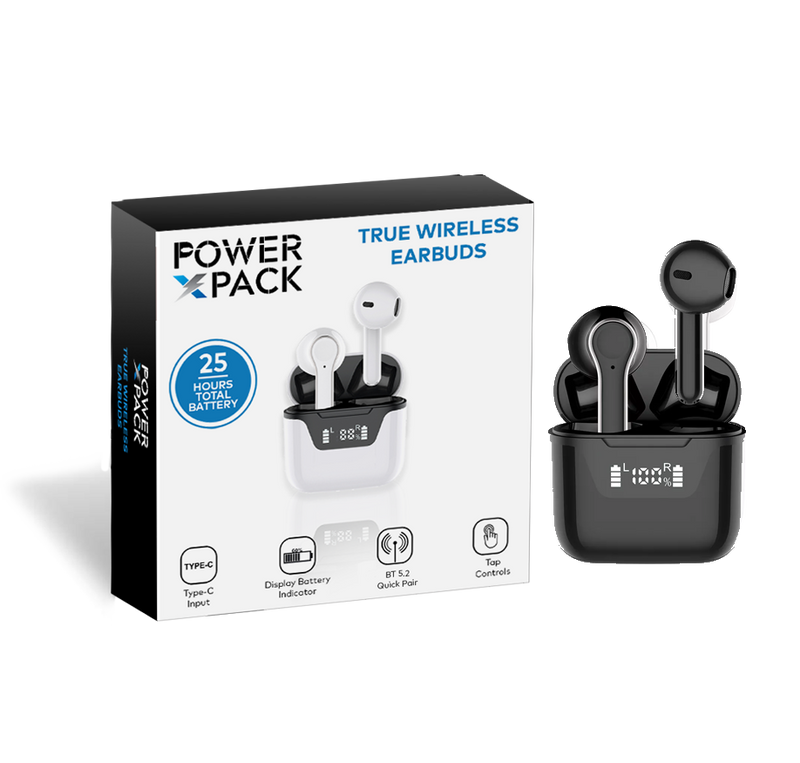 POWER X PACK True Wireless Earbuds Black