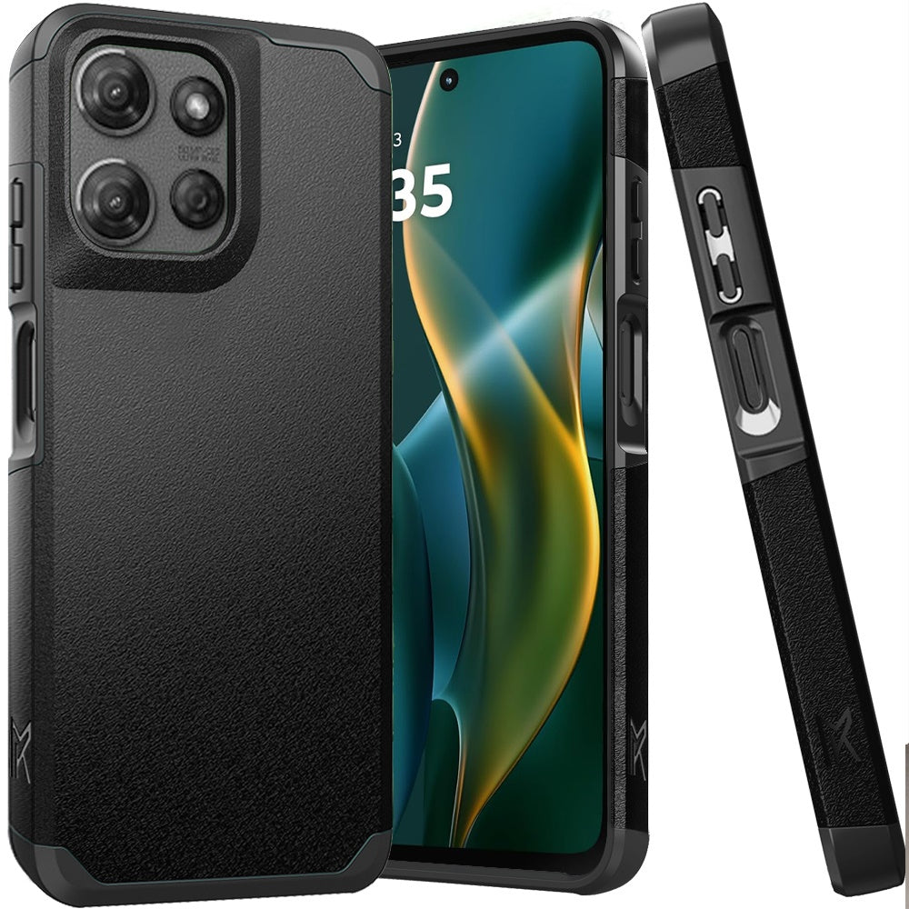Black Heavy Duty Hybrid For Moto G Stylus 5G 2025 (Original Series)