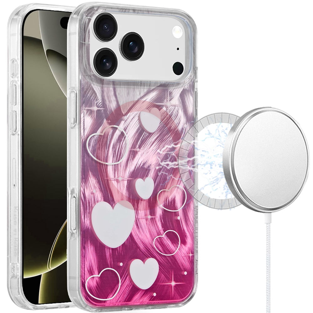 Pink Hearts Magnetic Design Case For iPhone 17 Pro - L
