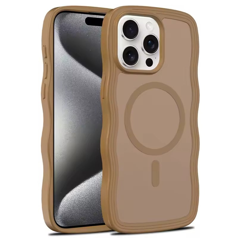 Brown Smoked Wave Case for iPhone 15 6.1 / 14 6.1