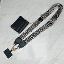 Leopard Print Universal Lanyard with Attached Wallet