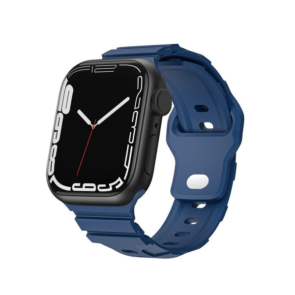 Blue Rugged Silicone Band for Apple Watch 49" / 45" / 44" / 42"