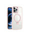 Clear Pink Frame Kickstand with Magnetic Compatibility for iPhone 16 Pro