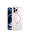 Pink Frame Kickstand Clear Case with Magnetic Compatibility for iPhone 13 Pro Max