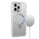 White Smoked Frame Kickstand with Magnetic Compatibility for iPhone 15 Pro Max