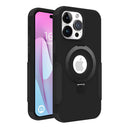 Black Roughed Case with Kickstand and Magnetic Compatibility for iPhone 15 6.1