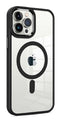 Black Frame Clear Case with Magnetic Compatibility for iPhone 11